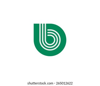 Abstract letter B logo design template. Colorful vector icon.