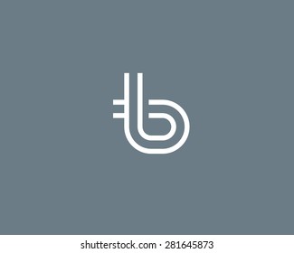Abstract letter B logo design template. Colorful creative sign. Vector icon.