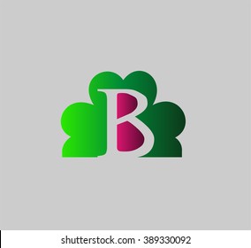 Abstract letter B logo design template
