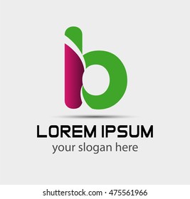 Abstract letter B logo design template
