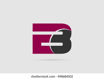 Abstract letter B logo design template

