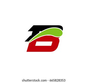 Abstract letter B logo design template
