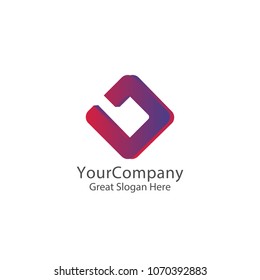 Abstract letter B logo icon. square box cube design concept for Corporate identity vector illustration