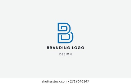 Plantilla Abstractas del diseño del Vector del icono del logotipo de la letra B. Diseño para negocios de lujo, elegante, sencillo. 