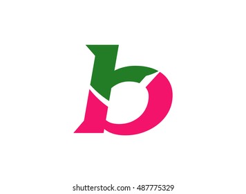 Abstract letter B logo icon design

