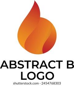 Logo abstracto de la letra B, logotipo abstracto moderno de la letra B, diseño del icono del logotipo de la letra B 