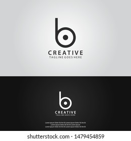 Abstract Letter B Logo Template. Creative B letter logo design with uniqe style vector illustration