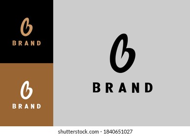 Abstract letter b logo template, simple and unique logo design.