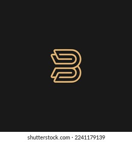Abstract letter B logo template, simple and unique logo design. B outline icon