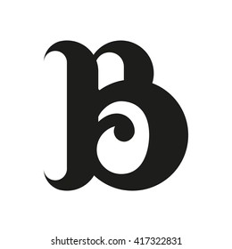 Abstract letter B logo template