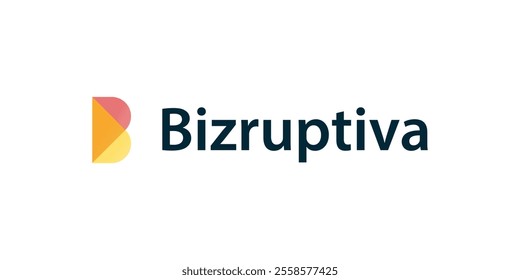 Abstract letter B logo unique shape, letter B logo transparent color