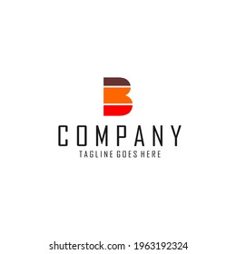 abstract letter B logo in various colors