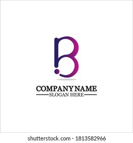 Abstract letter b logo vector. B logo symbol icon design template.