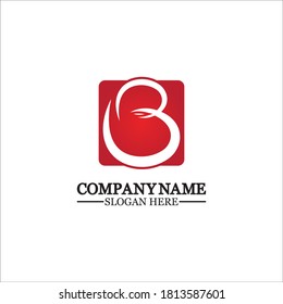 Abstract letter b logo vector. B logo symbol icon design template.