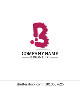 Abstract letter b logo vector. B logo symbol icon design template.