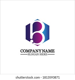 Resumen del vector del logotipo de la letra b. Plantilla de diseño de iconos de símbolos B.
