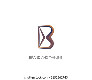 Resumen del vector del logotipo de la letra b. plantilla de diseño de icono de símbolo.