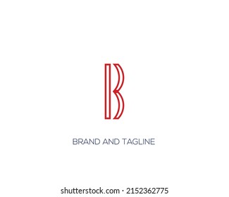 Resumen del vector del logotipo de la letra b. plantilla de diseño de icono de símbolo.