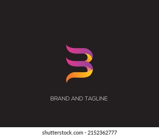 Resumen del vector del logotipo de la letra b. plantilla de diseño de icono de símbolo.