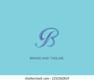 Abstrakter Buchstabe b Logo, Vektorgrafik. Symboldesign-Vorlage.
