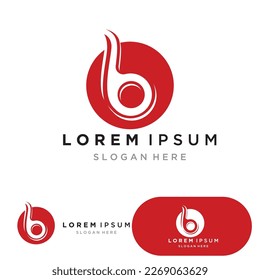 Abstract letter b logo vector. B logo symbol icon design template.