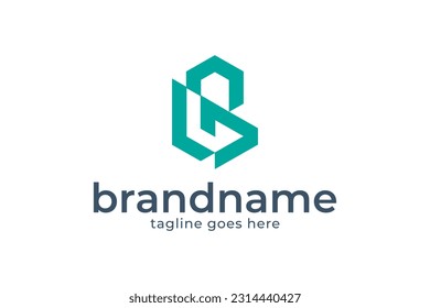 Resumen de letra b diseño de logotipo, letra geométrica b, diseño de logotipo empresarial, diseño de logotipo de agencia