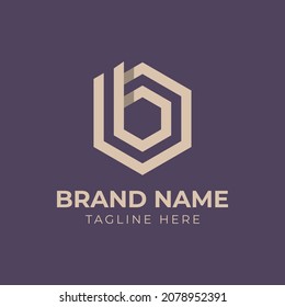 Abstrakter Buchstabe B. Kreatives Minimalismus-Logo. Universelle moderne geometrische lineare Logo-Idee.