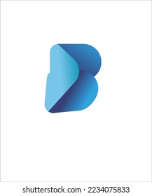 Abstrakter Buchstabe B modernes Logo Design Konzept. Kreativer, heller Farbverlauf-Symbol-Logo einzeln auf weißem Hintergrund. 