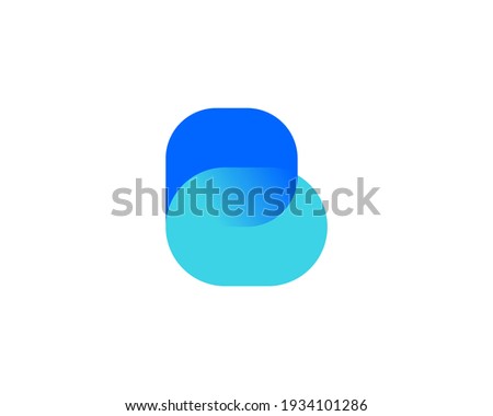 Abstract letter B modern logo icon design concept. Creative bright gradient symbol logotype isolated on white background. Vector illustration.