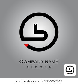 abstract letter B O D OB circle arrow vector logo