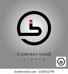 abstract letter B OB BD vector logo circle

