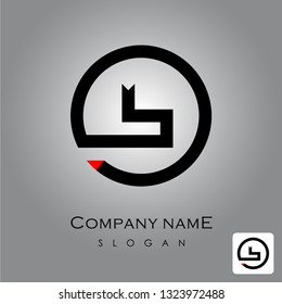 abstract letter B OB DB vector circle logo