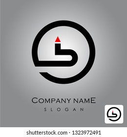 abstract letter B OB DB vector circle logo