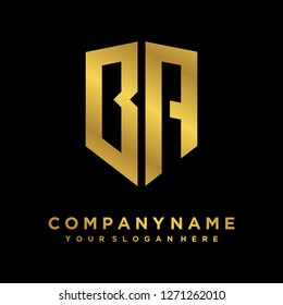 Abstract letter B A shield logo design template