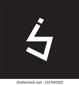 abstract letter b simple line logo vector