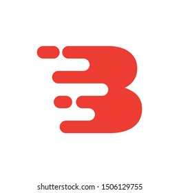 abstract letter B tech logo design