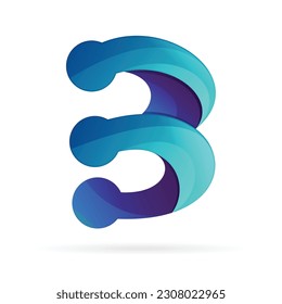 Letra abstracta B tecnología gradiente logotipo icono vectorial