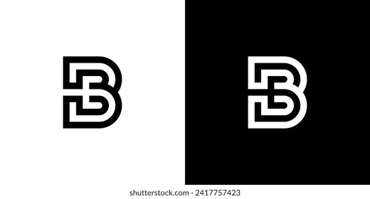 Abstrakter Buchstabe B, Vektorgrafik-Logo