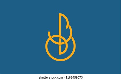 Abstract letter B. Vector logo