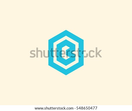 Abstract letter B vector logotype. Line hexagon creative simple logo design template.  Universal geometric symbol font icon.