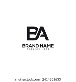 Abstract letter BA AB company Logo Design vector. Initials Business logo.