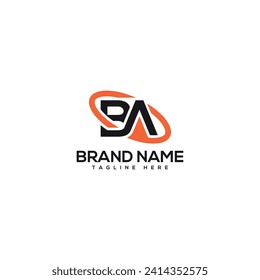 Abstract letter BA AB company Logo Design vector. Initials Business logo. 