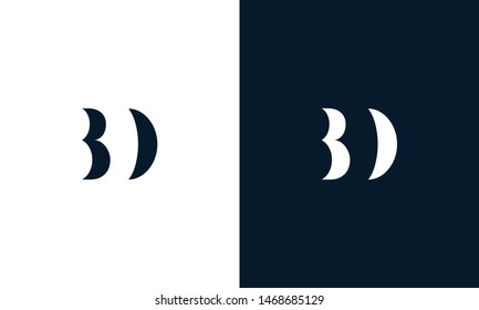 Abstract letter BD logo. This logo icon incorporate with abstract shape in the creative way. It look like letter BD. It will be suitable for Which company name start BD.