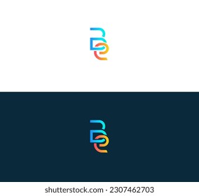 Abstract letter BE, EB logo.