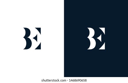 Abstract letter BE logo. This logo icon incorporate with abstract shape in the creative way. It look like letter BE. It will be suitable for Which company name start BE.