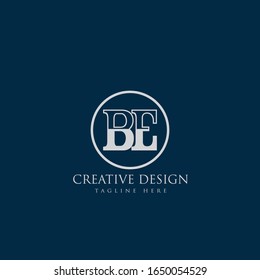 Abstract letter BE logo. This logo icon incorporate with abstract shape in the creative way.
