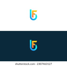 Letra abstracta BF, logo de FB. Este icono del logotipo se incorpora con forma abstracta de forma creativa.
