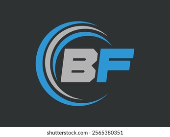 Abstract Letter BF logo Design. BF Initial Logo design Monogram for business and company.BF logo, BF letter logo design.