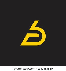 abstract letter bg simple line art geometric logo vector