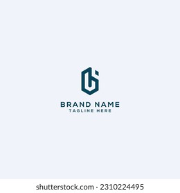 Abstract letter BH HB monogram logo vector template. Initial based minimal flat icon vector.